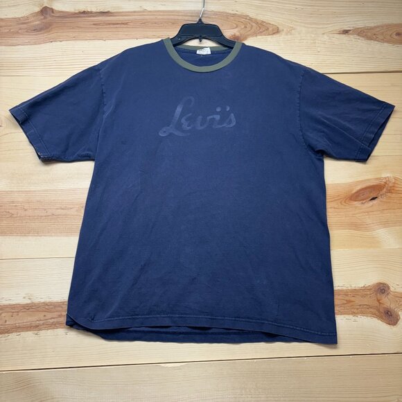 Vintage Levis Shirt XXL Blue Short Sleeve Faded - Picture 1 of 9